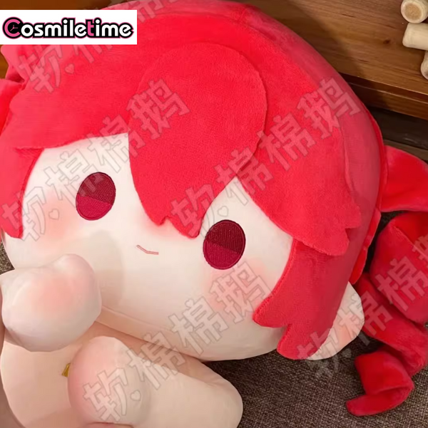 Idol Star Singer Red Hair Hime Stuffed Plushie 40cm Plush Sitting Doll Seated Doll Body Toy ACG Kits Gift WE