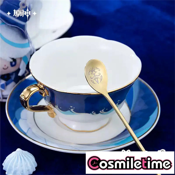 Genshin Impact Official Original Furina de Fontaine フリーナ 푸리나 Focalors Afternoon Tea Cup Saucer Set Coffee Cup Teacup Mug YS May