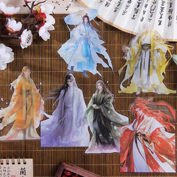 Ancient Costumes Immortals Fairy てちょう Techo Hand Account PET Material  Stickers