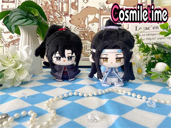 Anime Grandmaster of Demonic Cultivation MDZS Wei Wuxian Lan Wangji Plush 12cm Doll Toy Keychain
