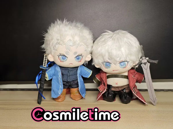 Devil May Cry Vergil Dante 20cm Plush Doll Stuffed Dress Up Toy Anime Cosplay New
