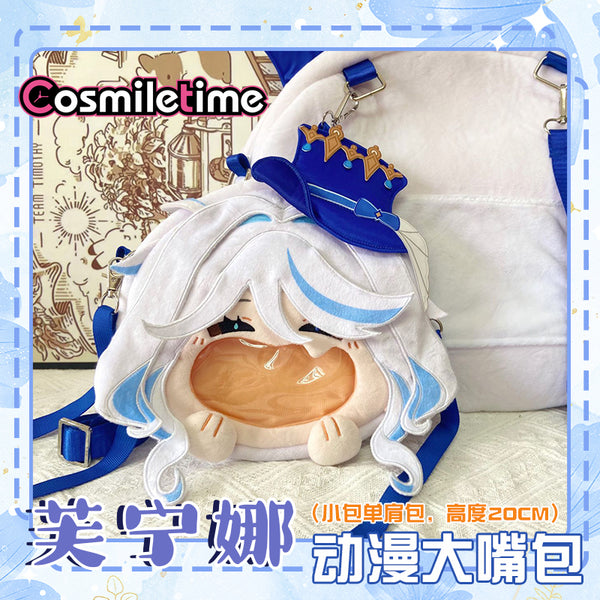 Genshin Impact Furina Plush Shoulder Bag Cute Plush Doll Bag