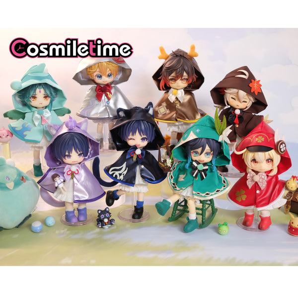 Genshin Impact Scaramouche Venti/Xiao/Zhongli/Klee/Kazuha OB11 BJD Figure Accessories Doll's Clothes Raincoat Cape