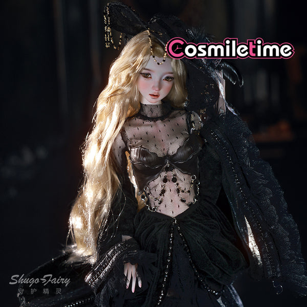 Handmade 1/ 3 BJD Doll Dark Gothic Style Long Black Dress Girl Gift