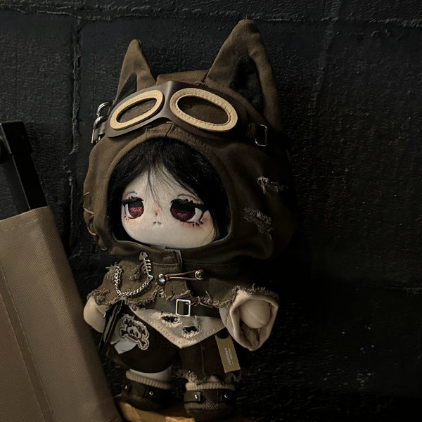 Handmade 20cm Plush Doll Punk Skull Cool Clothes Doll Accessory