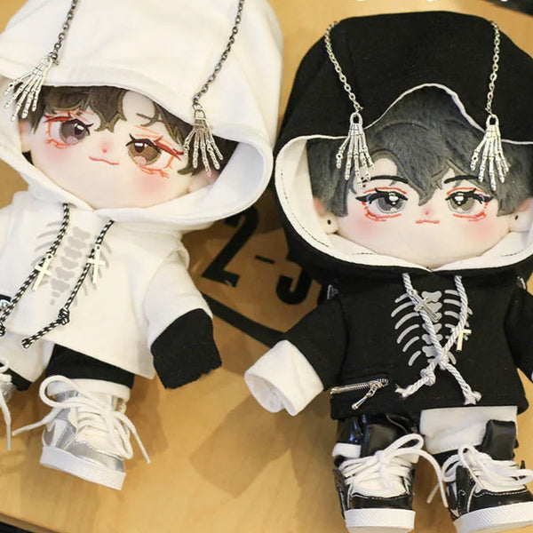 Kpop Star IdoI Hip-hop Handsome Dancer Harajuku Cool Guy Suit CP for 20cm Plush Doll Clothes