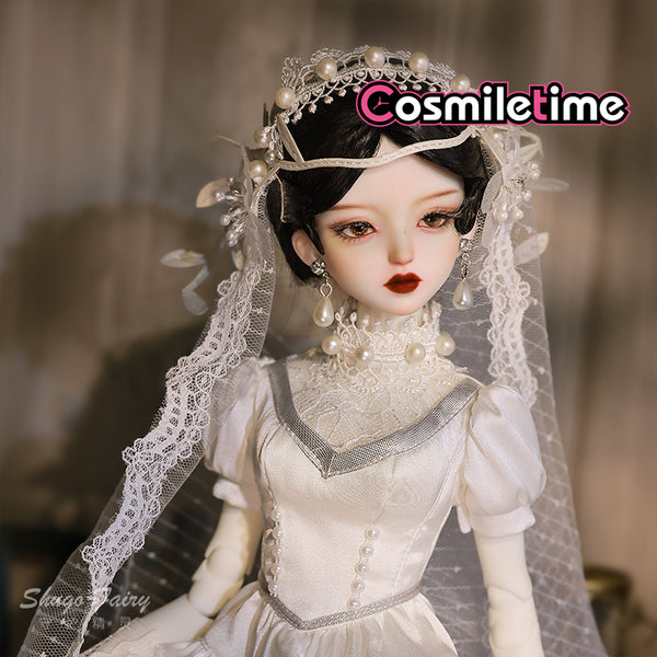 Original Retro Medieval Bride 1/4 BJD Doll Retro White Skirt Toy Gift