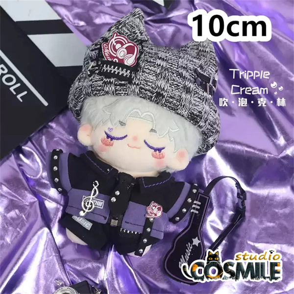 No attributes Kpop Star Idol Purple Punk Rock Cool Guy Yinni for 10cm 20cm Plush Doll Accessories Doll's Clothes Clothing KL Apr