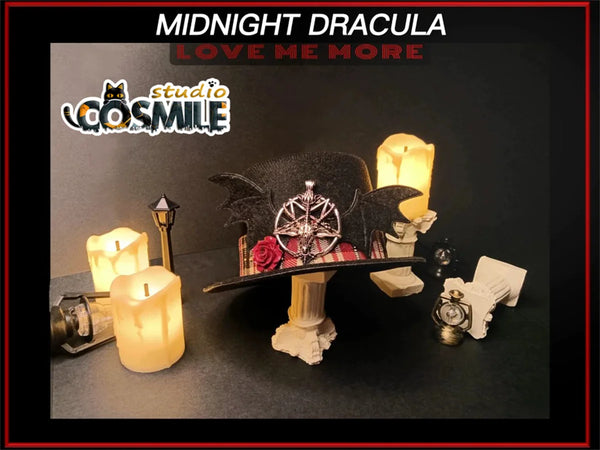 Vampire Count Cain Noble Prince Princess Dracula Topper Halloween Stuffed Plush Starfish 20cm Doll Accessories Doll's Hat GG Feb