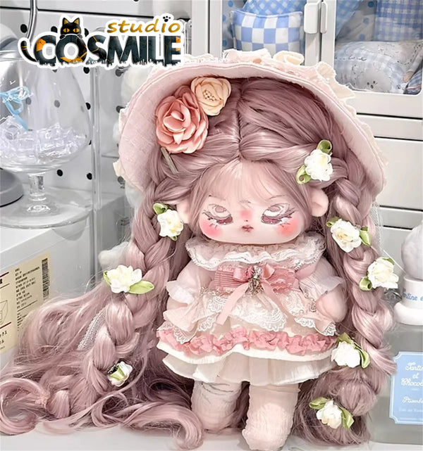Lolita Princess Ball Party Pink Dress Costume for Stuffed Plushie Plush 20cm Doll Accessories Doll's Clothes KN Mar