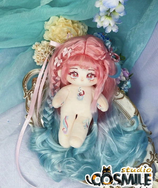 Idol Mermaid Princess Fairy Elf Girl Gradient Blue Purple Girl Stuffed Plushie 25cm 28cm Plush Doll Body Toy KK