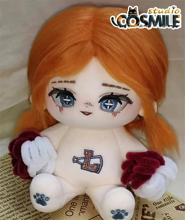 Identity V Survivor Cheerleader Lily Barriere Button Eyes Orange Hair Stuffed Plushie Plush 20cm Doll Body Skeleton Toy Gift