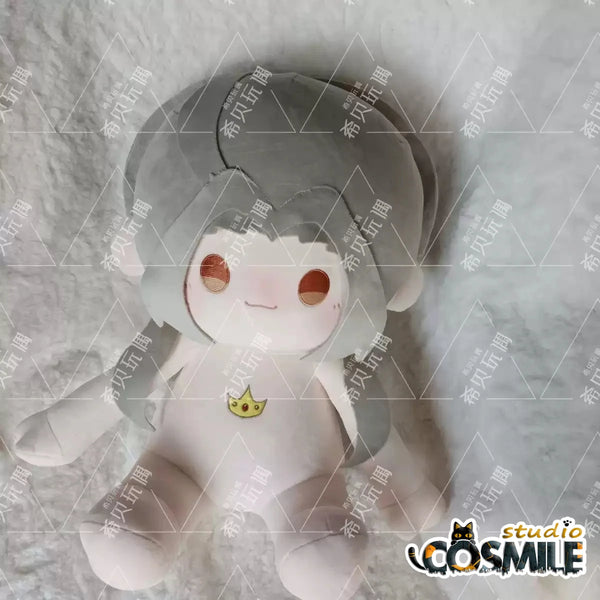 Gray Hair Brown Eyes Mika Vampire Stuffed Plushie 40cm Plush Sitting Seated Doll Body XE