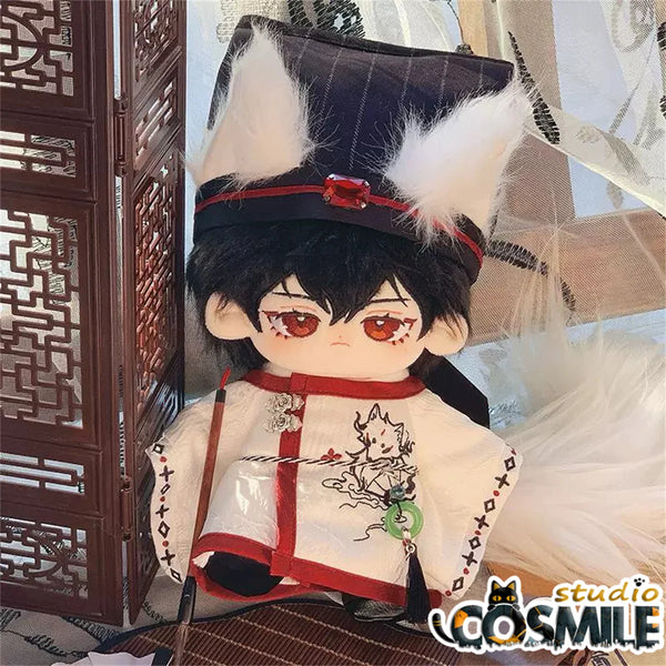 Hanfu  Fox Scholar Shikigami Monster Ancient Costume for Stuffed Plushie Plush 20cm Doll Accessories Doll's Clothes KN Jan
