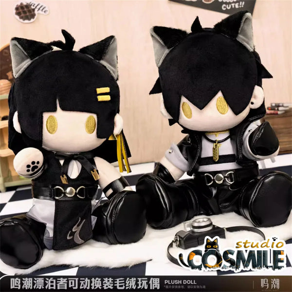 Official Game Wuthering Waves Rover ヒョウ ハク シャ 방랑자 Stuffed Plushie Plush 18cm Seated Doll Body Clothes Toy Gift Jun ZM