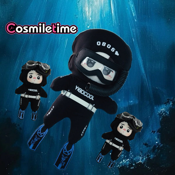 The Untamed Yibo Zanzan 10cm Plush Doll Clothes Diving Suit Doll Accessories