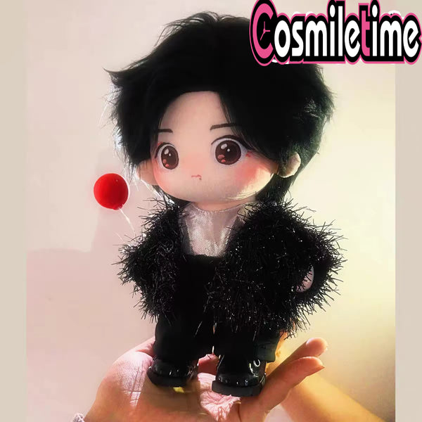 The Untamed Xiao Zhan Birthday Black Suit Fashion Stuffed Plushie 20cm Doll Body Skeleton Clothes