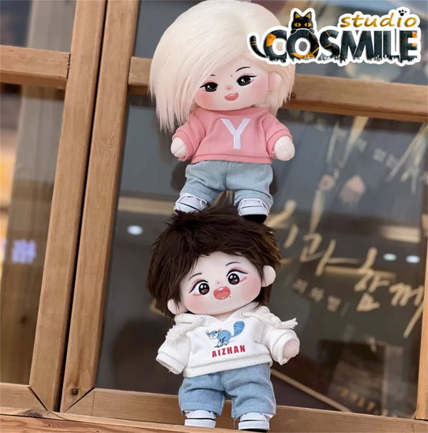 The Untamed Xiao Zhan Wei Wuxian Yibo Lan Wangji Pink Hoodie Stuffed Plushie 20cm Plush Doll Body Skeleton Clothes GG Mar