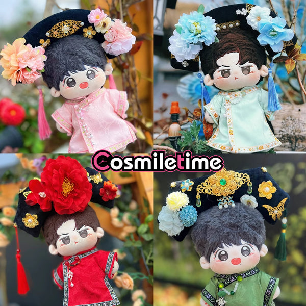 The Untamed Yibo Suits Xiao Zhan CP Qing Dynasty Gege Vintage Clothing 20cm Plush Doll Body Clothes Toy