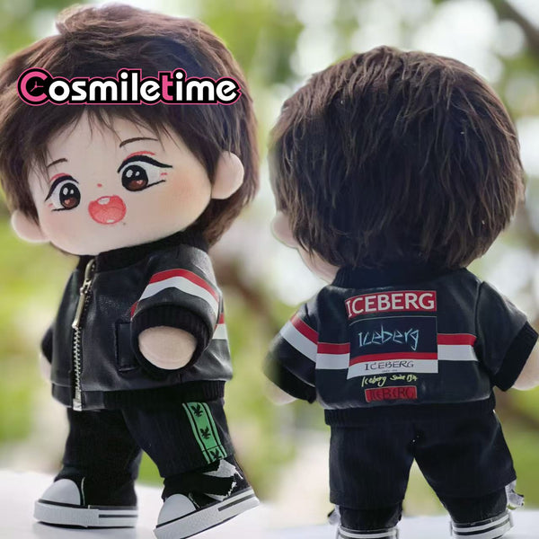 20cm10cm Plush Doll Cool Clothes Zanzan Bobo Motorcycle Jacket