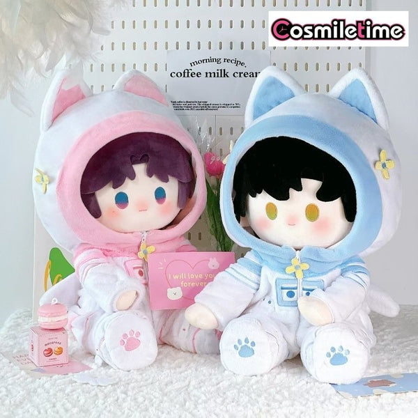 Love and Deepspace Rafayel Zayne Xavier Sylus Pink Space Suit Cat Cosplay Costume Plush 40cm Doll Accessories Doll's Clothes JL