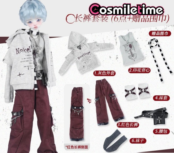 Handmade BJD Doll Casual Clothes Hip-hop Sporty Street Style
