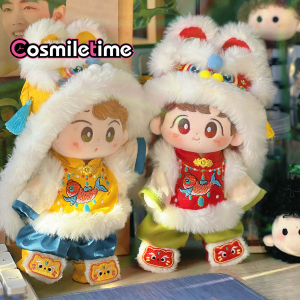 The Untamed 20cm Plush Doll Clothes Chinese New Year Clothes Traditional Costume Cute Gift