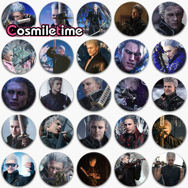 Demon Hunter Vergil Devil May Cry Brooch Pin Badge Packing Accessories