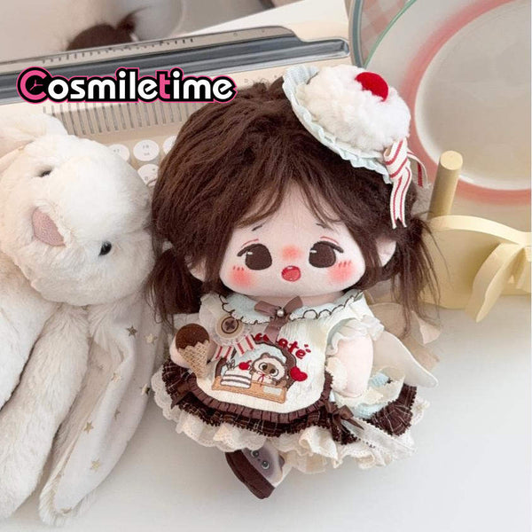 Cute Plush Doll Clothes 20cm Siamese Cat Lovely Set Dress up Toy